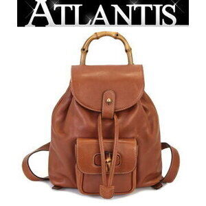 Gucci Bamboo Backpack Leather Brown